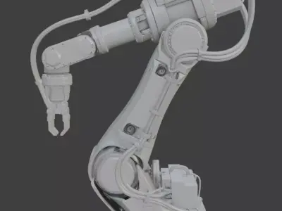 Industrial Robotic Arm 3D Model 3D model