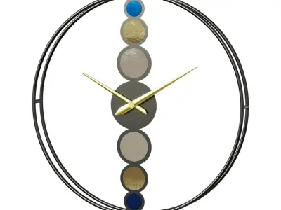 Pebble Wall Clock 3D model