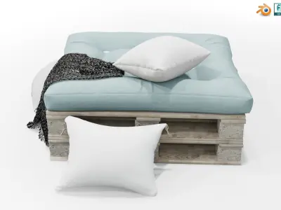 Couch for outdoor sitting Area  3D model