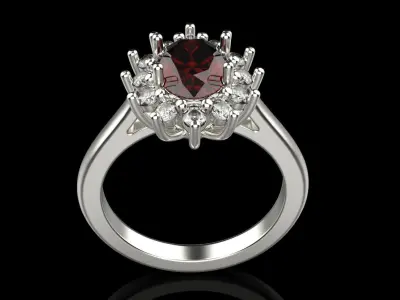 Engagement ring model 477 3D print model