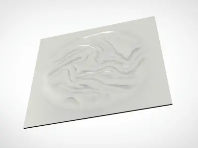 3D WALL PANEL CNC RELIEF ORGANIC SEAMLESS DESIGN 3D print model