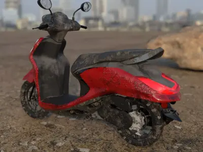 Ruined Scooter 3D model