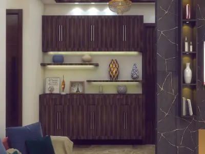 Living Room Low-poly 3D model order