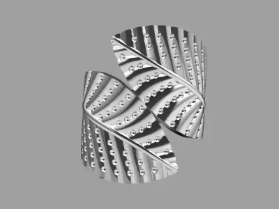 leaf ring 3D print model