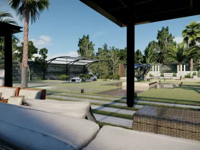 Landscape design 3d model and render in lumion 3D model