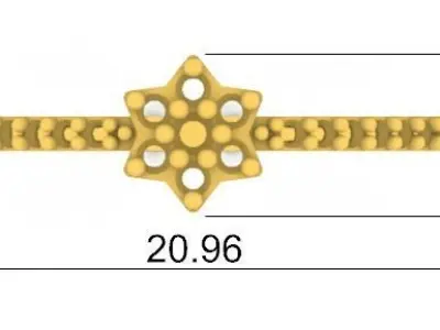 Star woman ring 3D print model