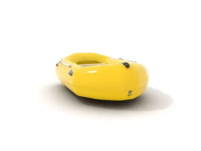 Yellow Inflatable Raft model pack Low-poly 3D model