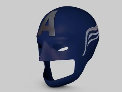 Captain America Helmet 3D model
