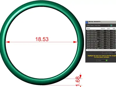 half dome bands 4 size  3D print model