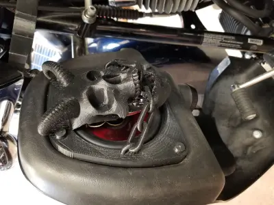 Speaker enclosure for Harley Davidson front lowers - horned 3D print model
