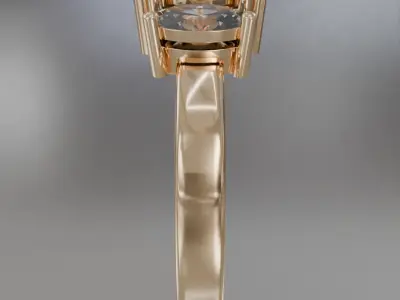 Diamond ring 3D model 3D model