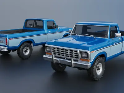 Pickup Truck F-150 1979 3D print model