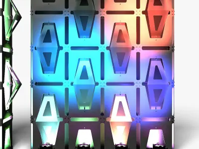 Stage Decor 33 Modular Wall Column 3D model