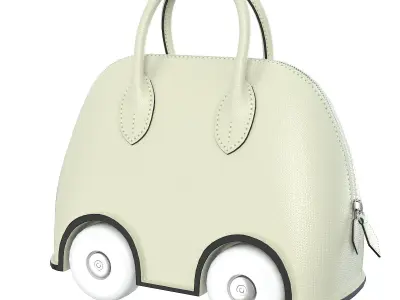 Hermes Mini Bolide Bag On Wheels Mint Low-poly 3D model