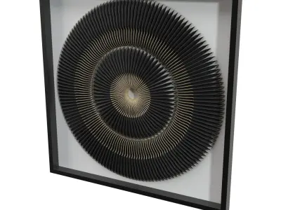 Uttermost Wall Decor Sandara Black And Gold Shadow Box  PBR 3D model