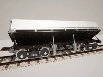 Animated game-ready Dumpcar Low-poly 3D model