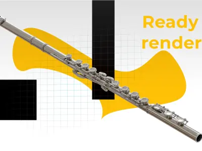 Model of a Transverse Flute 3D model