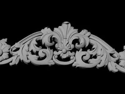 Central decor ornament for furniture 3D model 325