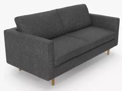 Loveseat - Grey Low-poly 3D model