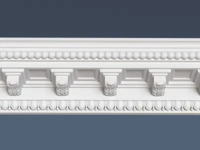 Decorative Crown Molding 3D model 4