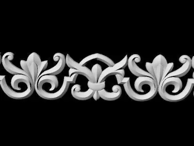 Central decor ornament for furniture 3D model 145