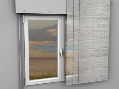 Window sliding with beach 3D model