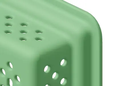 Plastic Exquisite Perforated Food Pan 3D model