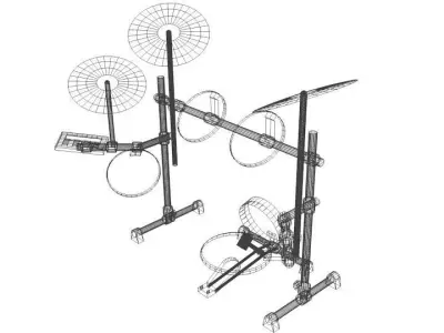Drum Set - Electronic 3D model