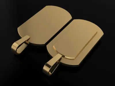 ID Bar Dogtag Pendant Large 3D print model