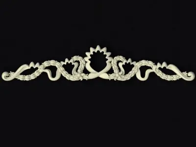 Central decor ornament for furniture 3D model 400