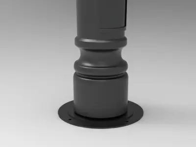 Decorative Steel Bollard Post 3D model