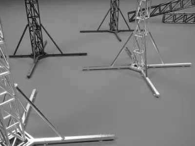 Stage Concert Truss Low-poly 3D model