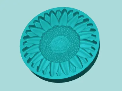 Sunflower 08 - Silicone Mold Maker - Template 3D print model
