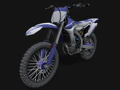 Motorcycle 6 yamaha dirt bike Low-poly 3D model