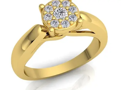 luxury Fancy Ring 58 3D print model