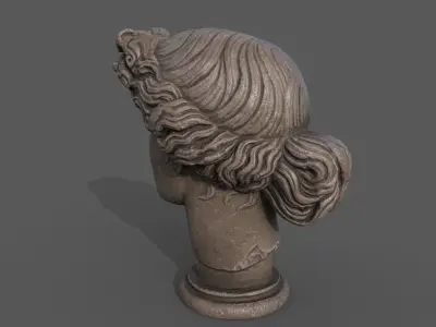 Bust of Apollo  Low-poly 3D model