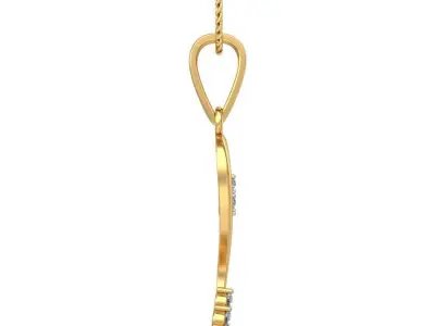 Solitaire Women Pendant 3dm STL OBJ FBX Renders Details 3D print model 40