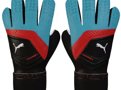 Puma One 4 Glove Blue 3D model