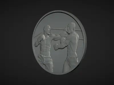 Boxing Medal 3D print model