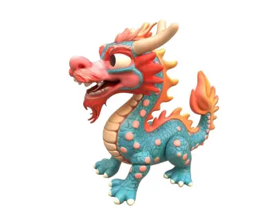 Chines Dragon Low-poly 3D model