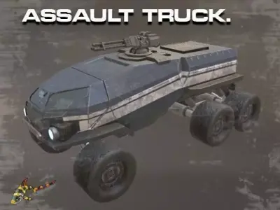 ASSAULT TRUCK Low-poly 3D model