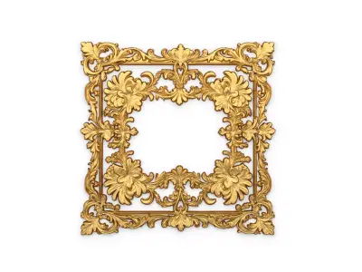 Plaster decorative frame ornament 13 3D model