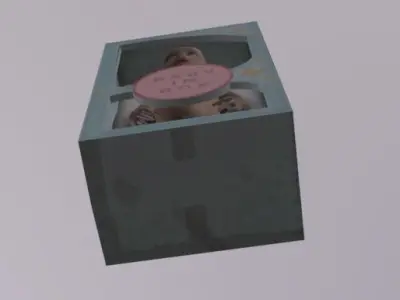 Scary ToyBabyInBox Low-poly 3D model
