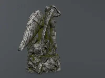 woman statue 2  Low-poly 3D model