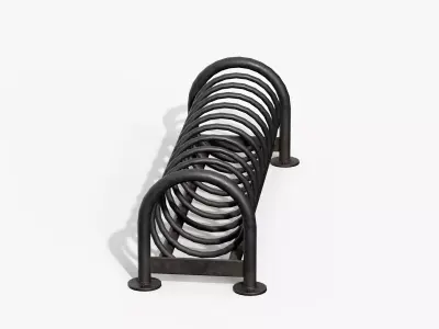 Bicycle Stand Type E Low-poly 3D model