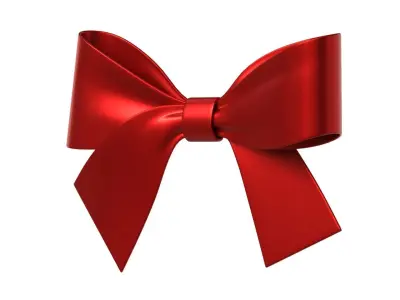 Christmas Bow Ribbon 84 Low-poly 3D model