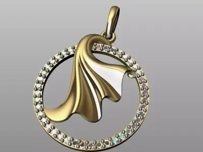 Multi piece pendant or Necklace 3D print model