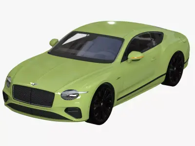 Bentley Continental GT 2024 Low-poly 3D model