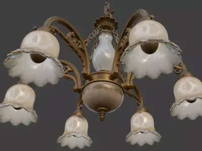Classic Floral Chandelier 3D Model 3D model