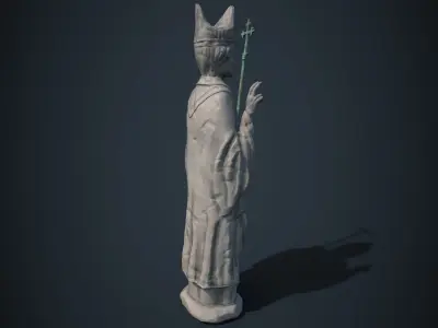 Saint Statue Low-poly 3D model